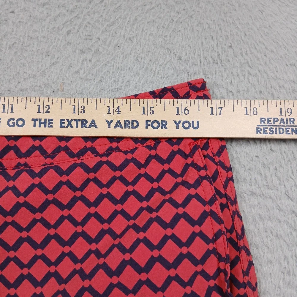 J.Crew Swim Trunks Men's‎ 32 Red Blue Geometric Pattern Drawstring Shorts